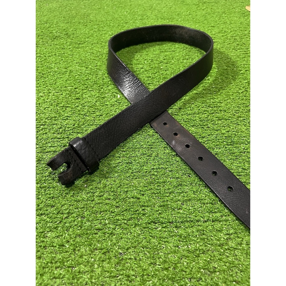 ALLSaints Spitalfieds Womens Belt M GENUINE Pebbled LEATHER Brown Y2K 33"
